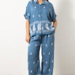 Boho σετ One size καλύπτει από small έως large Με λάστιχο στη μέση και τσέπες