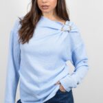 Ελαστικές σικατες μπλούζες με χρυσή αγκράφα one size σε διάφορα χρώματα