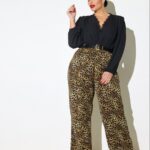 Λεοπάρ παντελονα Plus size καλύπτει έως τέσσερα extra large