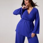Υπέροχο plus size σετ σε μπλε Ρουά καλύπτει έως πέντε extra large