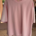 Κοντομάνικη φόρμα με παντελόνι ροζ