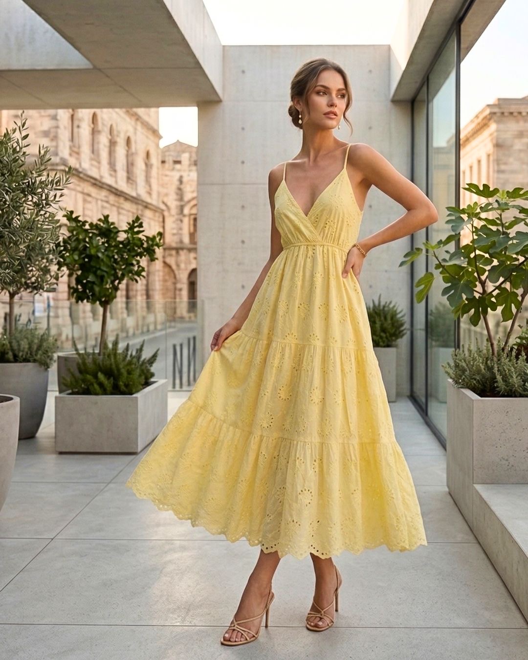 IMG_6457 Φόρεμα μακρύ one size κιπουρ βαμβακερό σε φανταστικά χρώματα - Image 1